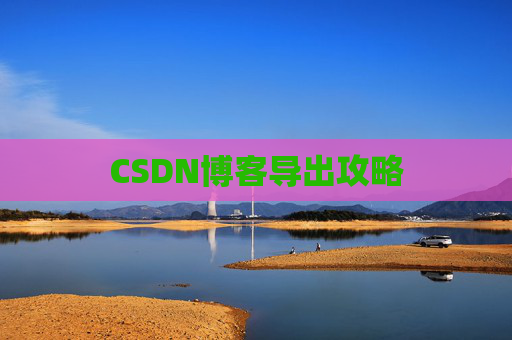 CSDN博客导出攻略